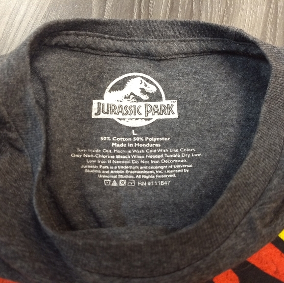 JURASSIC PARK T-SHIRT 👕 Movie Book Logo Dinosaurs - Picture 2 of 5